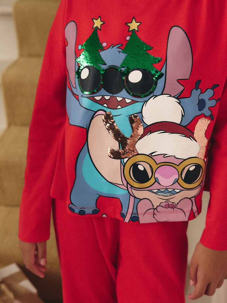 Rouge - Pyjama de Noël sous licence Lilo and Stitch (3-14ans) - Image 4 of 10