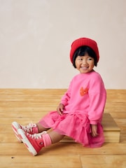 Pink Character Sweat Mesh Dress (3mths-7yrs) - Image 2 of 9