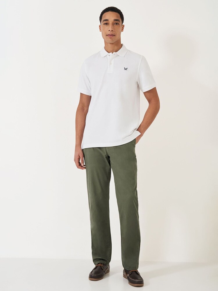 Crew Clothing Green Straight Chinos - Image 1 of 7