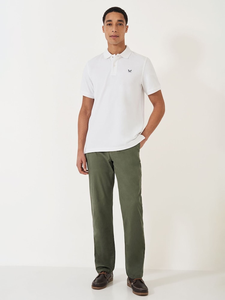 Crew Clothing Green Straight Chinos - Image 1 of 7 Crew Clothing Green Straight Chinos - Image 1 of 7