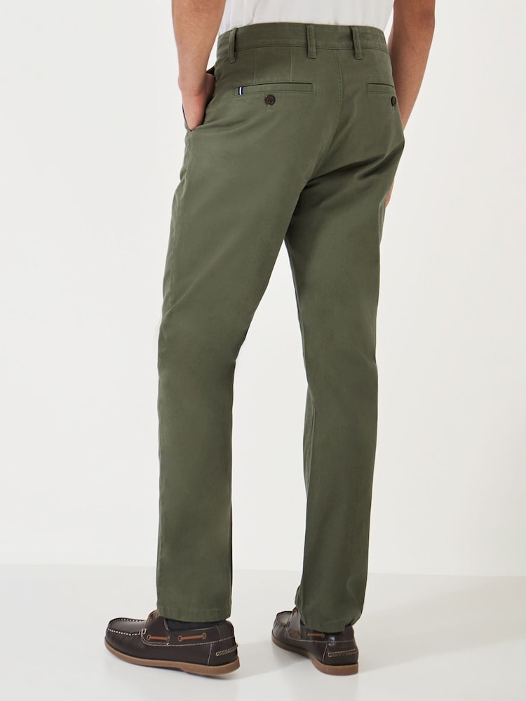 Crew Clothing Green Straight Chinos - Image 1 of 9