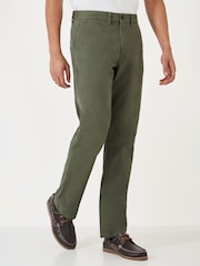 Crew Clothing Green Straight Chinos - Image 3 of 9