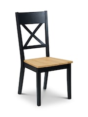 Julian Bowen Black Oak Hockley Dining Chairs Set Of 2 - Image 3 of 5