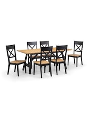 Julian Bowen Black Oak Hockley Dining Chairs Set Of 2 - Image 5 of 5