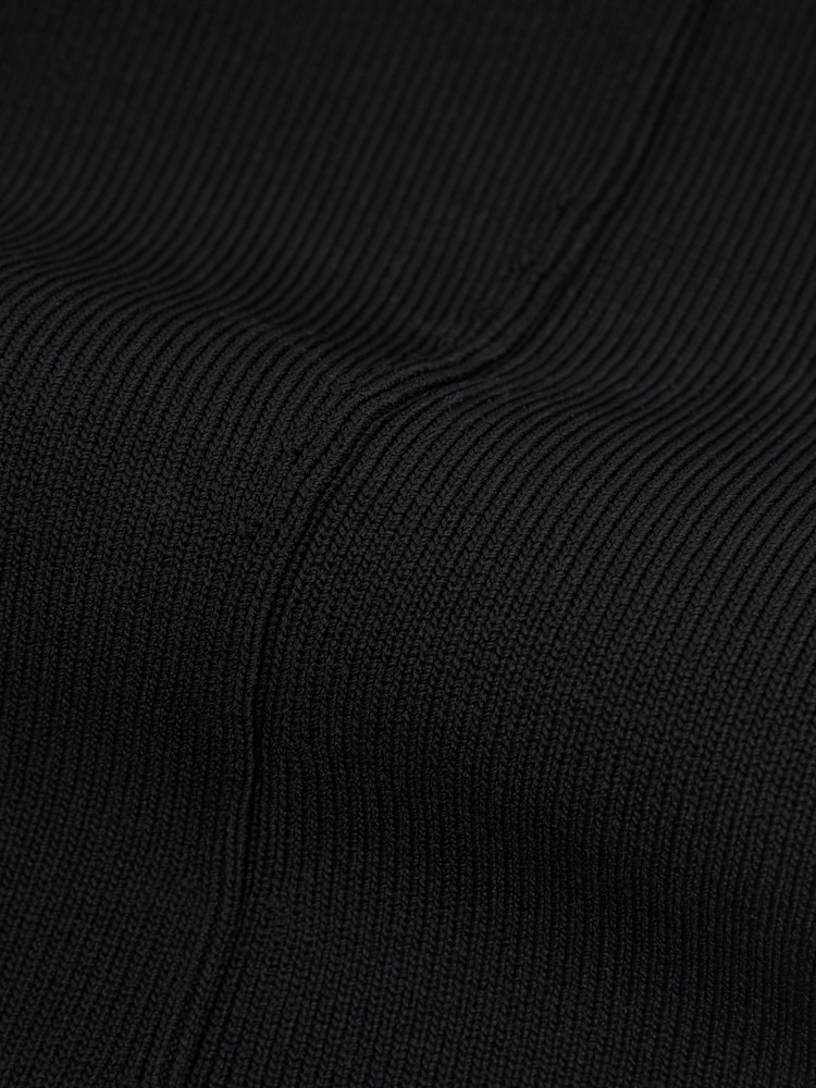 Reiss Black Tilly Knitted Panelled Halter Neck Top - Image 5 of 5