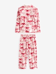 Red Bow Jersey Button Through Pyjamas (3-16yrs) - Image 2 of 3