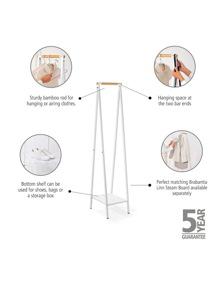 Brabantia White Linn Clothes Rack Compact - Image 6 of 6