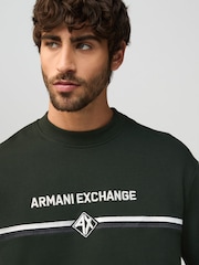 Armani Exchange Green Logo 100% Cotton Sweatshirt - Image 3 of 4