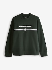 Armani Exchange Green Logo 100% Cotton Sweatshirt - Image 4 of 4