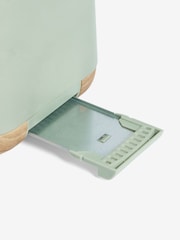 Sage Green Bronx Wood Effect 2 Slice Toaster - Image 5 of 5