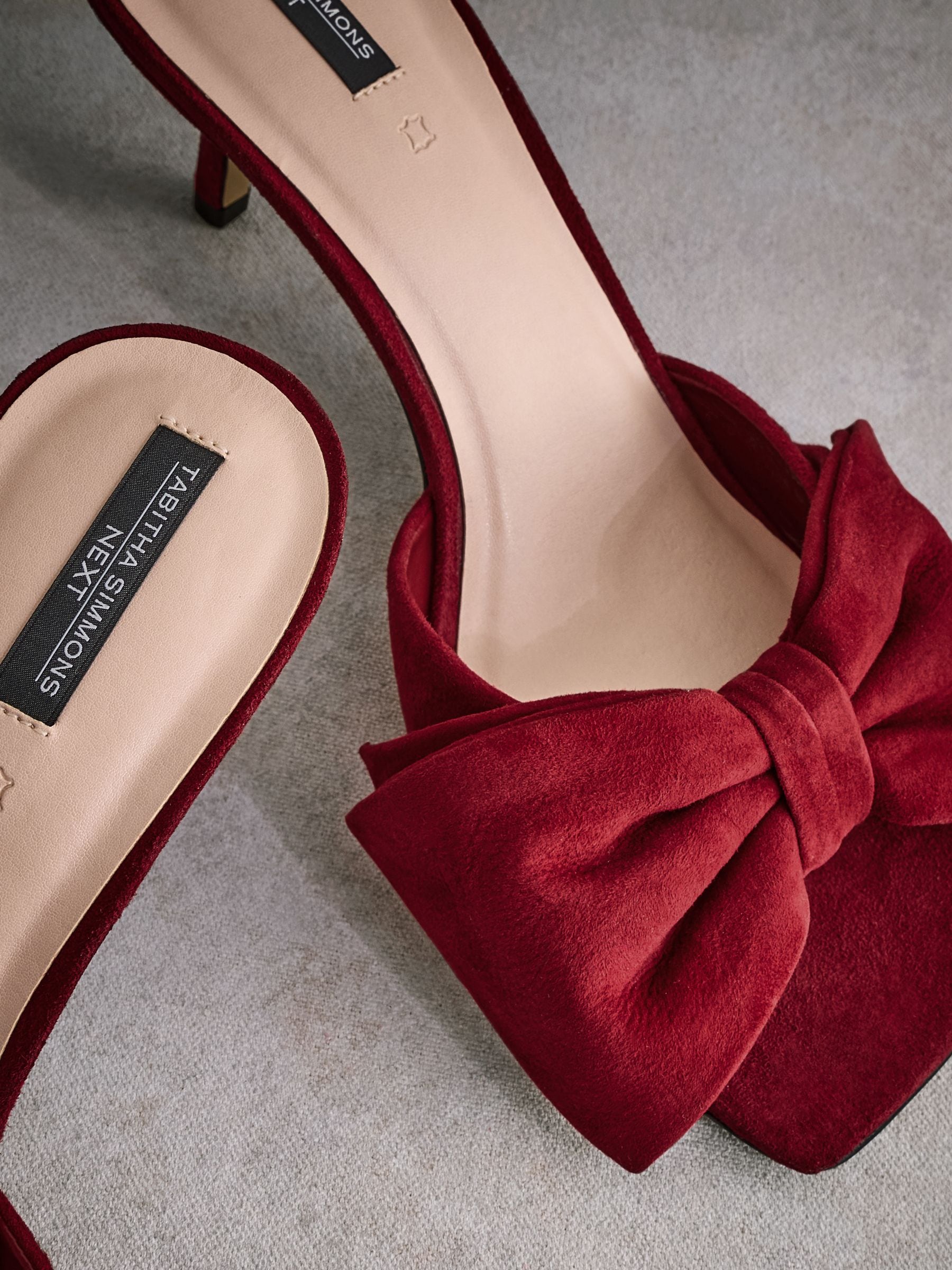 Buy Red Tabitha Simmons Joelle Leather Bow Mules from the Next UK online shop