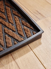Natural Herringbone Coir Doormat - Image 3 of 7