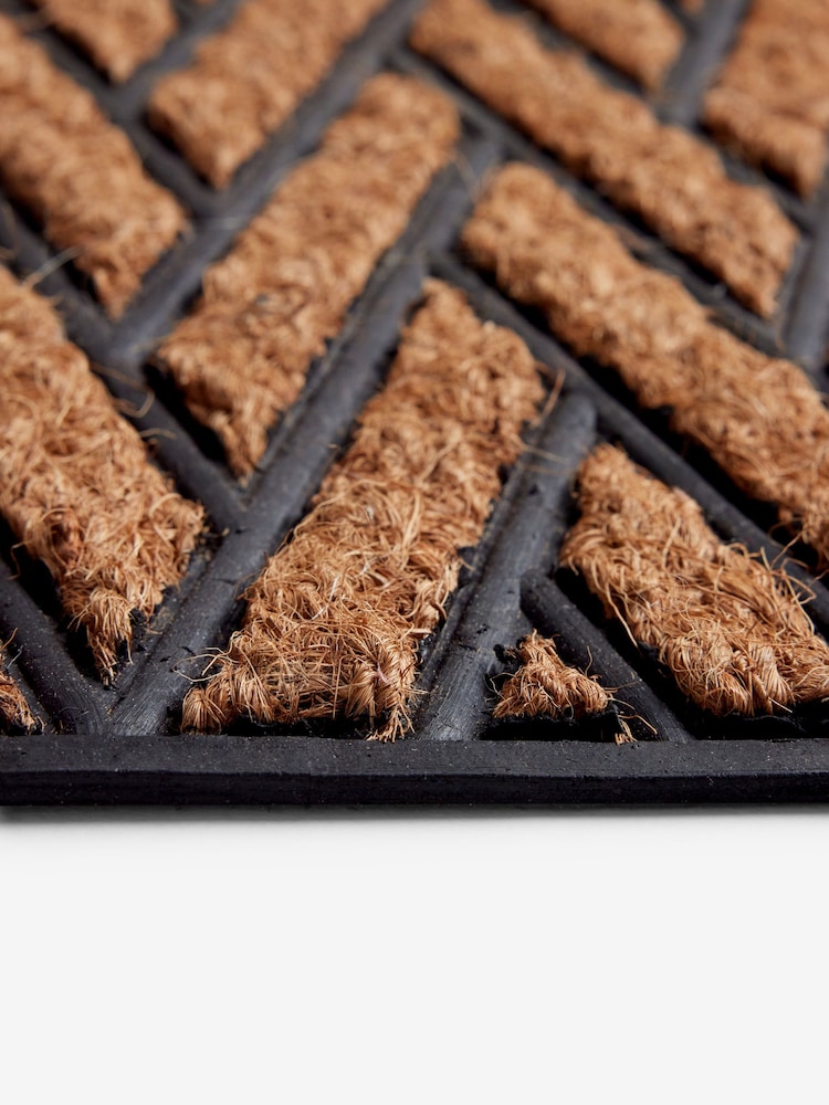 Natural Herringbone Coir Doormat - Image 7 of 7