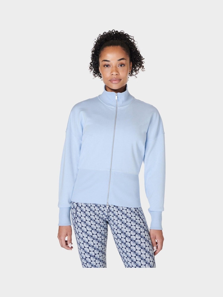 Sweaty Betty Breeze Blue After Class Zip-Up Sweatshirt - Image 1 of 8