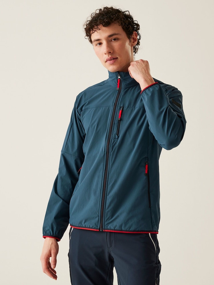 Regatta Blue Prestfield Full Zip Softshell Jacket - Image 1 of 8
