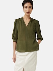 Jigsaw Cotton Crinkle Cicelly Top - Image 1 of 6