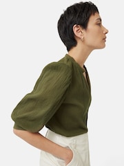 Jigsaw Cotton Crinkle Cicelly Top - Image 4 of 6