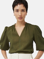 Jigsaw Cotton Crinkle Cicelly Top - Image 5 of 6