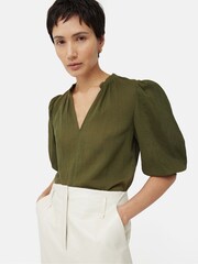 Jigsaw Cotton Crinkle Cicelly Top - Image 6 of 6