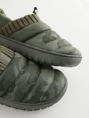 Khaki Camo Padded Close Back Slippers - Image 5 of 6