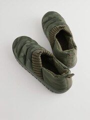 Khaki Camo Padded Close Back Slippers - Image 6 of 6