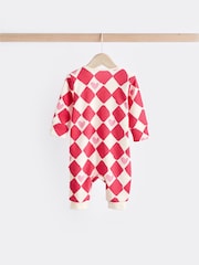 Red Heart 100% Cotton Two Way Zip Baby Footless Sleepsuit 3 Pack (0mths-3yrs) - Image 5 of 14