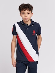 ZDA Polo Assn. Fantovska polo majica iz 100% bombaža Player 3 Sash - Slika 1 iz 7