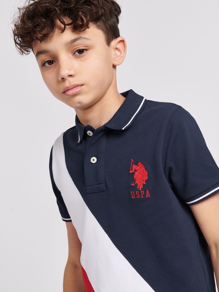 ZDA Polo Assn. Fantovska polo majica iz 100% bombaža Player 3 Sash - Slika 2 iz 7