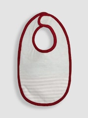 JoJo Maman Bébé Cream Christmas Elf Bib - Image 2 of 3