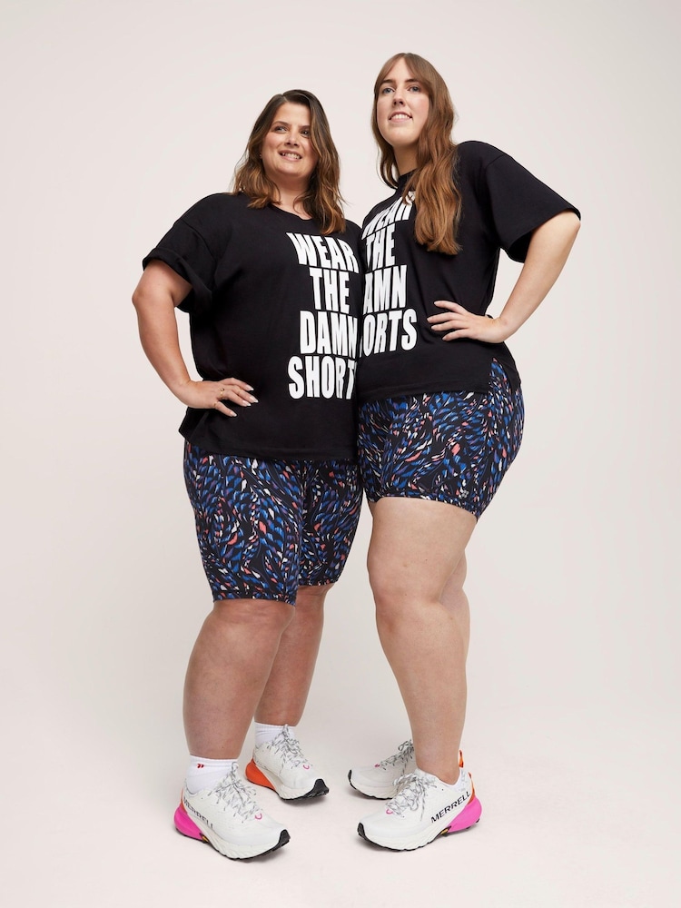 Sweaty Betty Black 100% Cotton Wear The Damn Shorts T-Shirt - Image 5 of 8