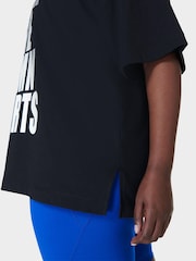 Sweaty Betty Black 100% Cotton Wear The Damn Shorts T-Shirt - Image 6 of 8