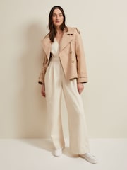 Phase Eight Cream Florisa Denim Jumpsuit - Image 6 of 7