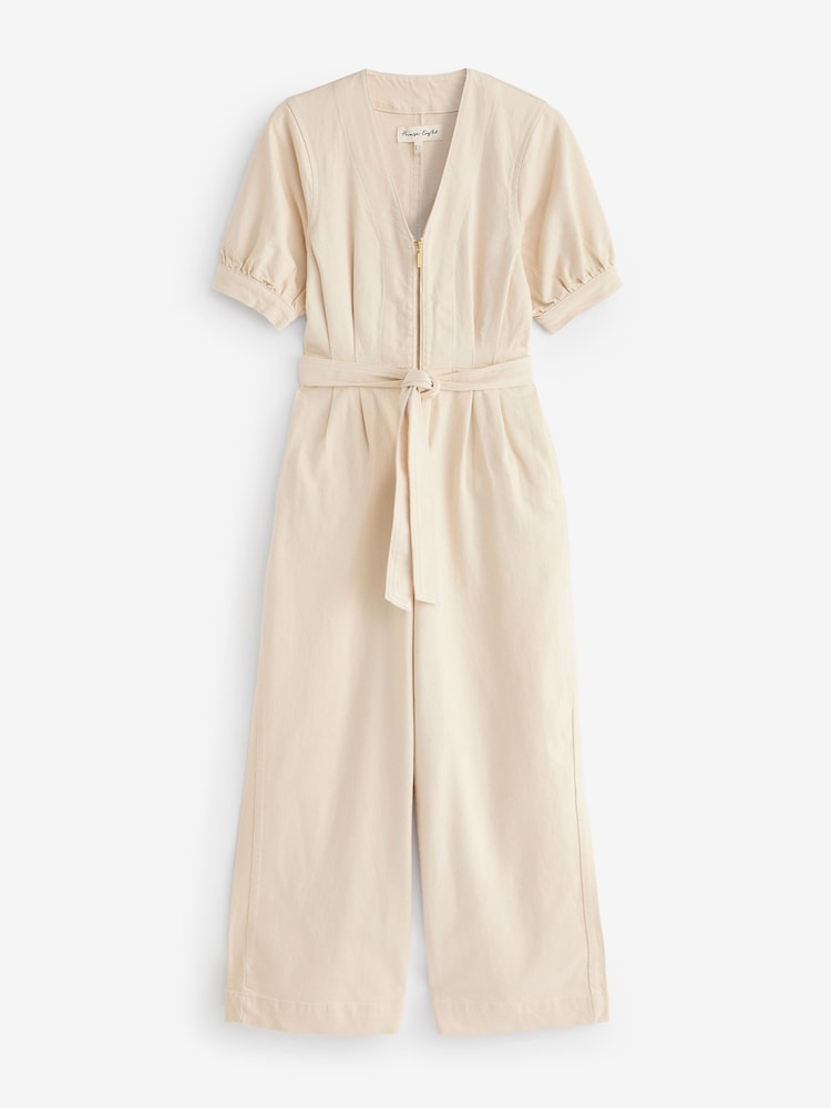 Phase Eight Cream Florisa Denim Jumpsuit - Image 7 of 7
