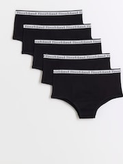 River Island Black Girls Hipster 100% Cotton Briefs 5 Pack - Image 1 of 3