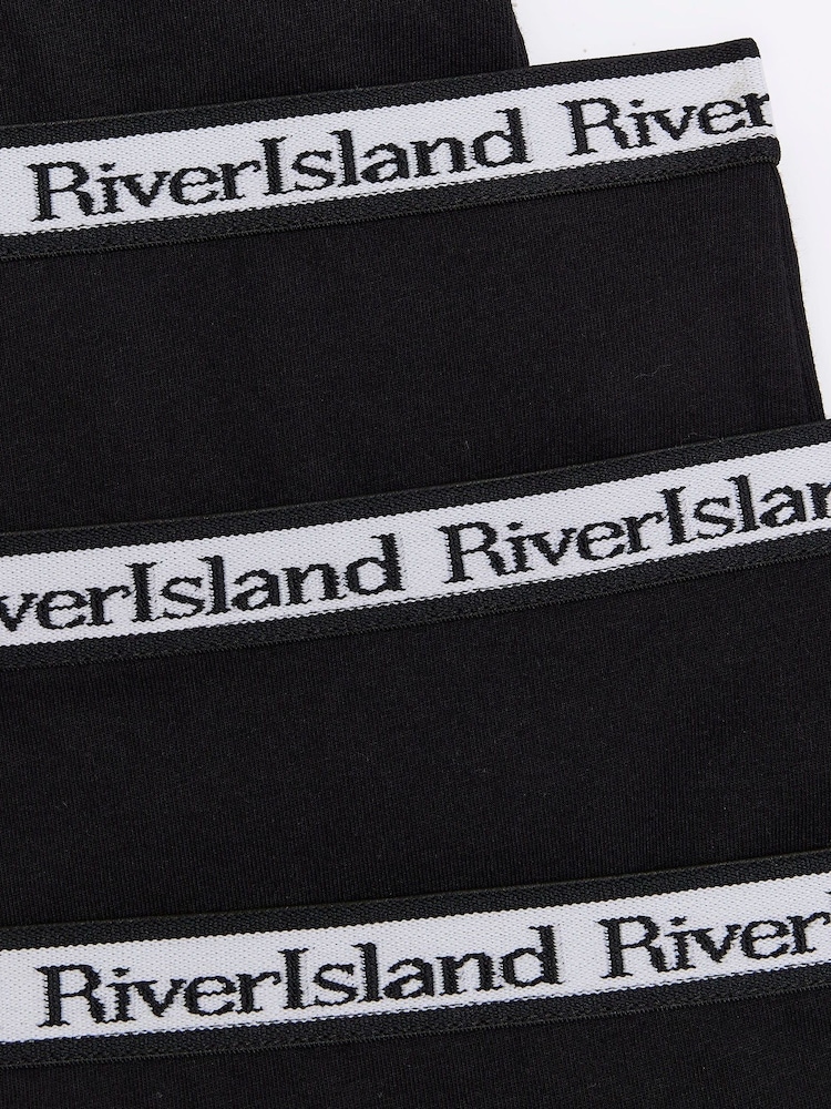 River Island Black Girls Hipster 100% Cotton Briefs 5 Pack - Image 3 of 3