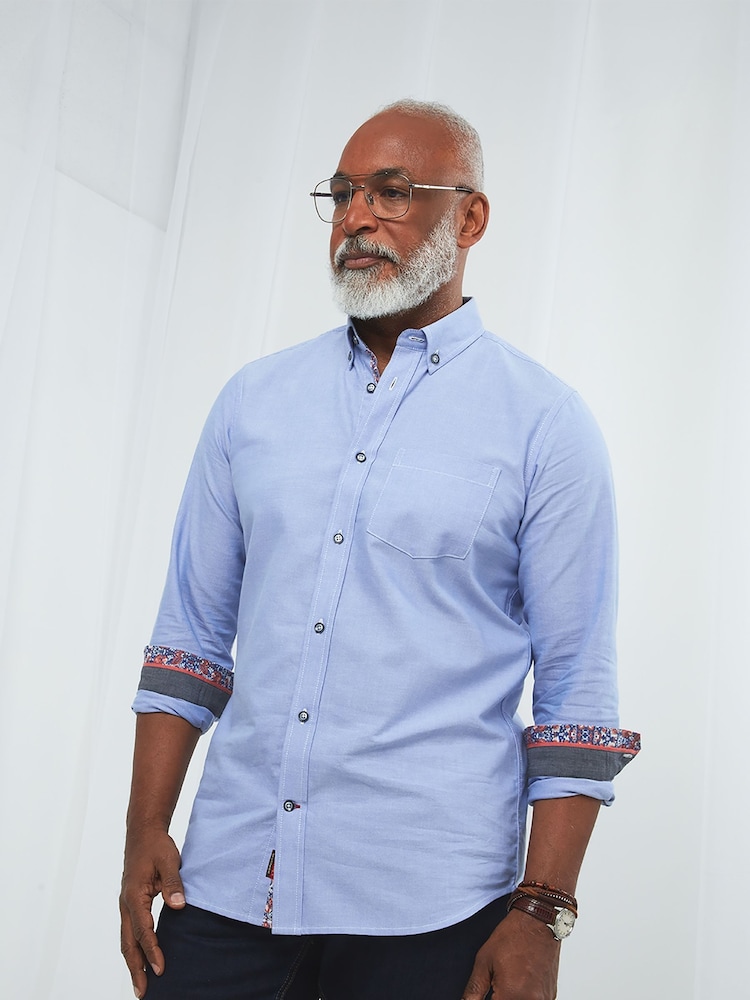 Joe Browns Blue No Ordinary Oxford Shirt - Image 1 of 3