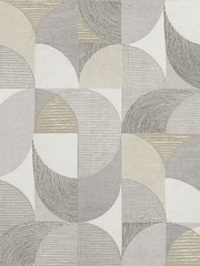 Graham & Brown Natural Stitch Craze Taupe Wallpaper Sample - Image 2 of 3