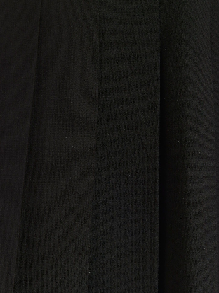 River Island Black Girls Pleated Buckle 100% Cotton Skirt - Image 3 of 3