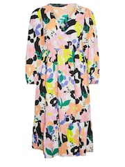 Yours Curve White LIMITED COLLECTION Floral Print Textured Wrap Dress - Image 6 of 6