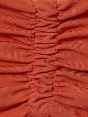 Reiss Rust Carla Jersey Ruched Midi Dress - Image 7 of 8