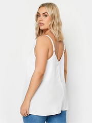 Yours Curve White Lace Trim Cami Top - Image 3 of 5