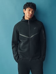Svart - Nike Tech Fleece Zip Up Huvtröja - Bild 1 av 8
