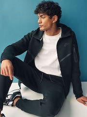 Svart - Nike Tech Fleece Zip Up Huvtröja - Bild 3 av 8