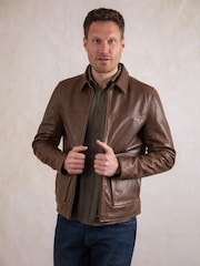 Lakeland Leather Brown Hesket Leather Jacket - Image 3 of 9