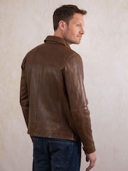 Lakeland Leather Brown Hesket Leather Jacket - Image 4 of 9