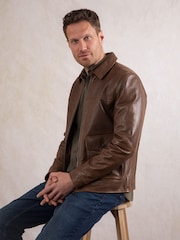 Lakeland Leather Brown Hesket Leather Jacket - Image 9 of 9
