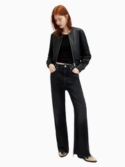 AllSaints Black Everly Bomber Jacket - Image 5 of 7