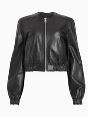 AllSaints Black Everly Bomber Jacket - Image 7 of 7