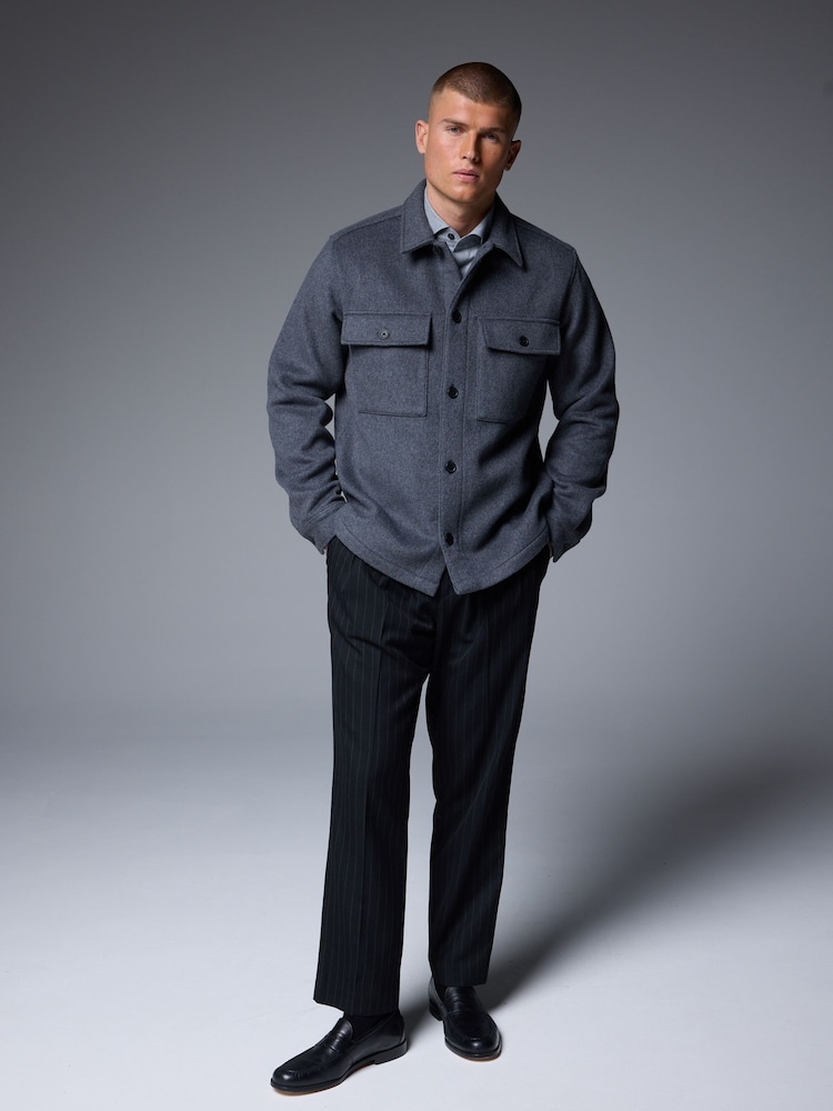 Grau - Signature Wool Blend Shacket with Cashmere - Bild 2 von 10 Grau - Signature Wool Blend Shacket with Cashmere - Bild 2 von 10