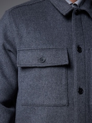 Grau - Signature Wool Blend Shacket with Cashmere - Bild 4 von 10
